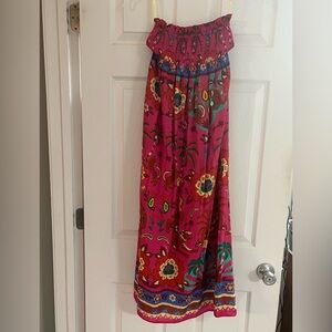 Floral Pink Maxi Skirt!  Like new, only worn one time!